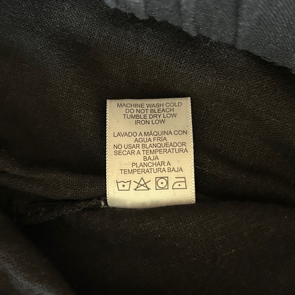 Love Tree Black Linen‎ Drawstring Jogger Pants, Size Small - Picture 7 of 9